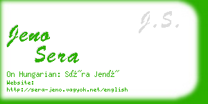 jeno sera business card